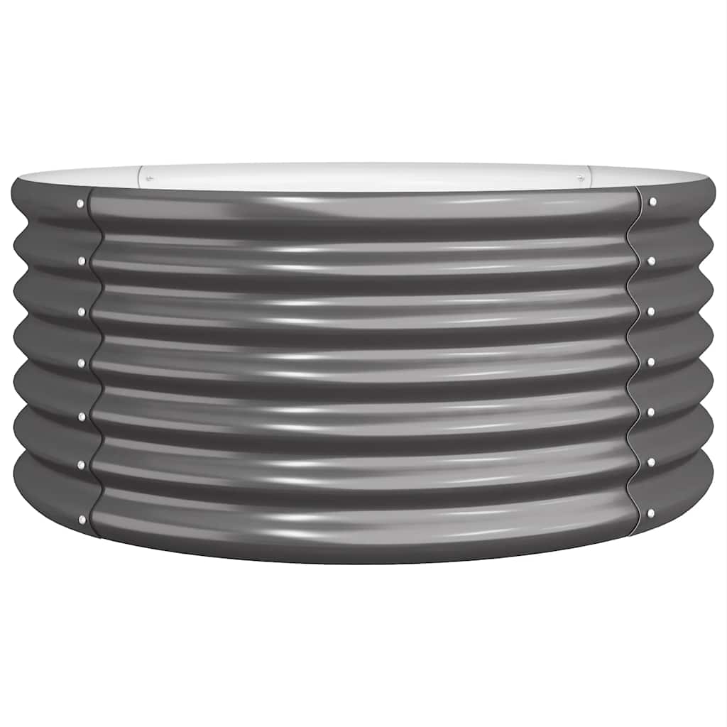 Boîte de planification Vidaxl 80x80x36 cm Anthracite en acier galvanisé -colore