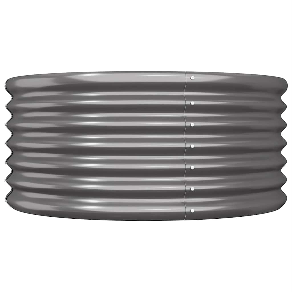 Boîte de planification Vidaxl 80x80x36 cm Anthracite en acier galvanisé -colore