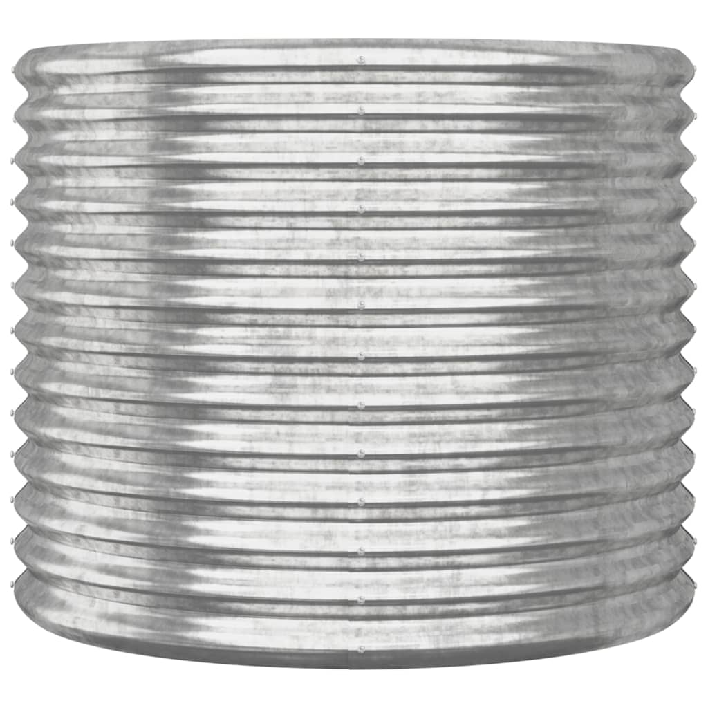 VidaXL Jardinière 80x80x68 cm acier enduit de poudre couleur argent