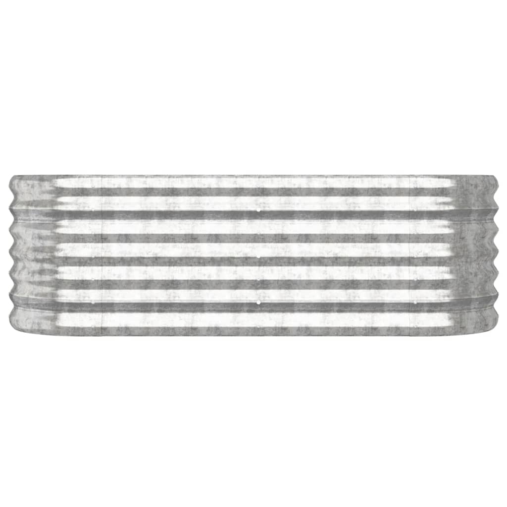Boîte de planification Vidaxl 114x40x36 cm Couleur en argent en acier galvanisé