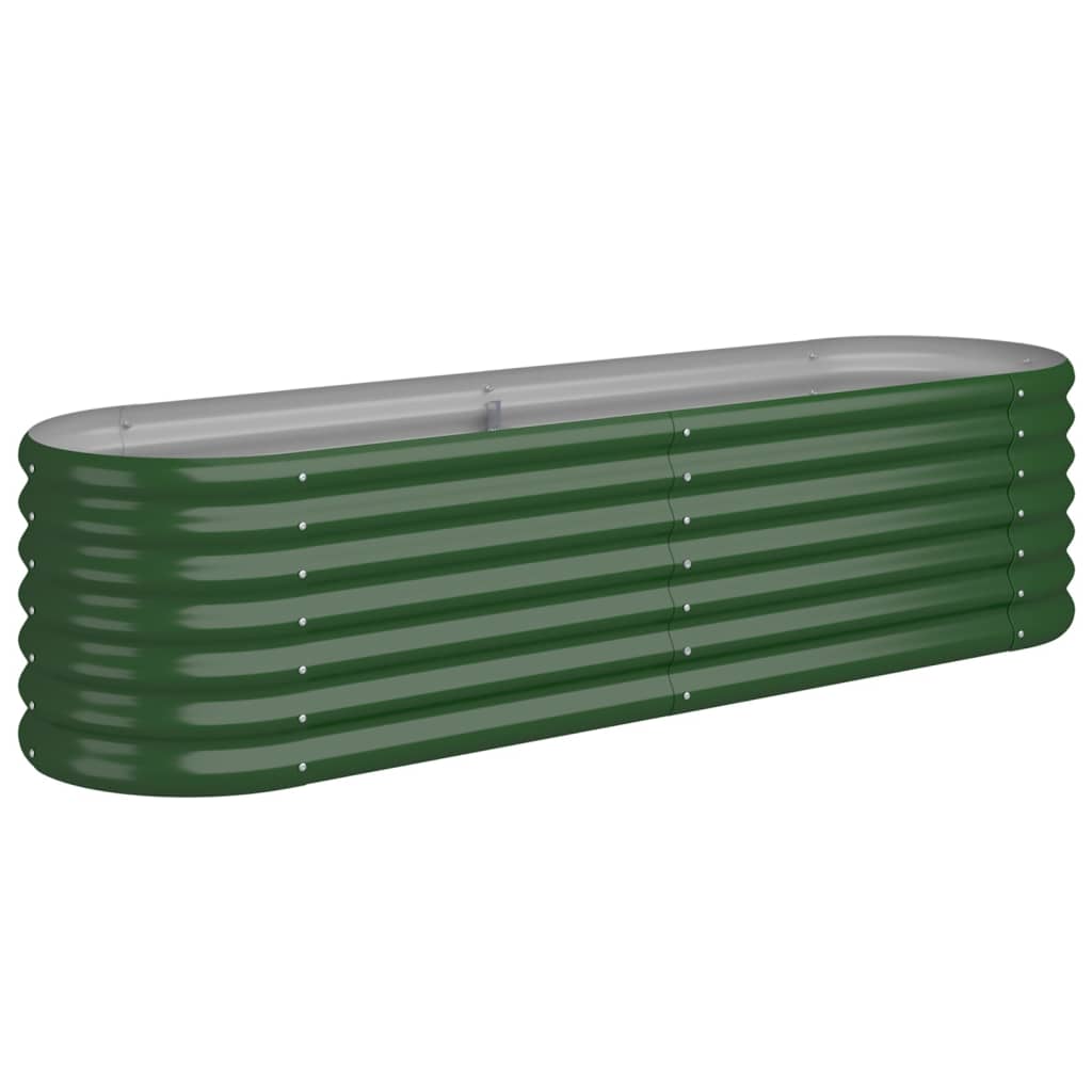 Vidaxl Planning Box 152x40x36 cm Galvanisé en acier vert