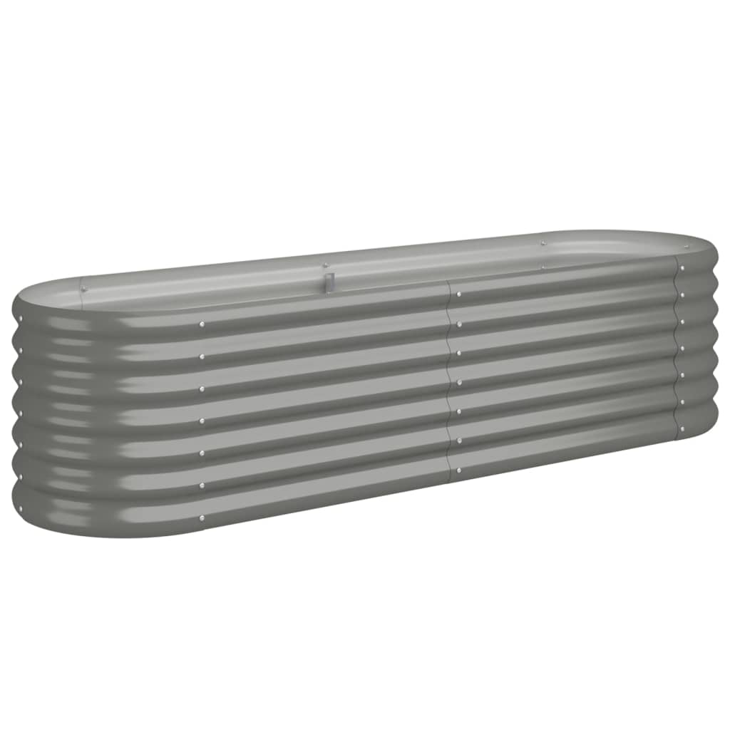 Boîte de planification Vidaxl 152x40x36 cm Gray en acier galvanisé
