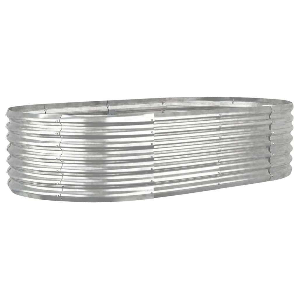 Vidaxl Planter 152x80x36 cm en poudre en acier en acier couleur