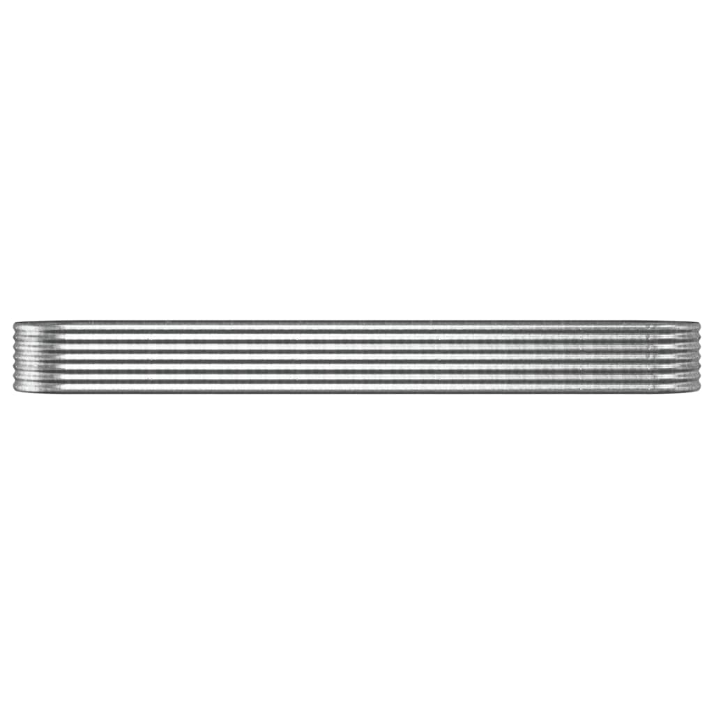 Jardinière Vidaxx 368x80x36 cm acier thermolaqué couleur argent