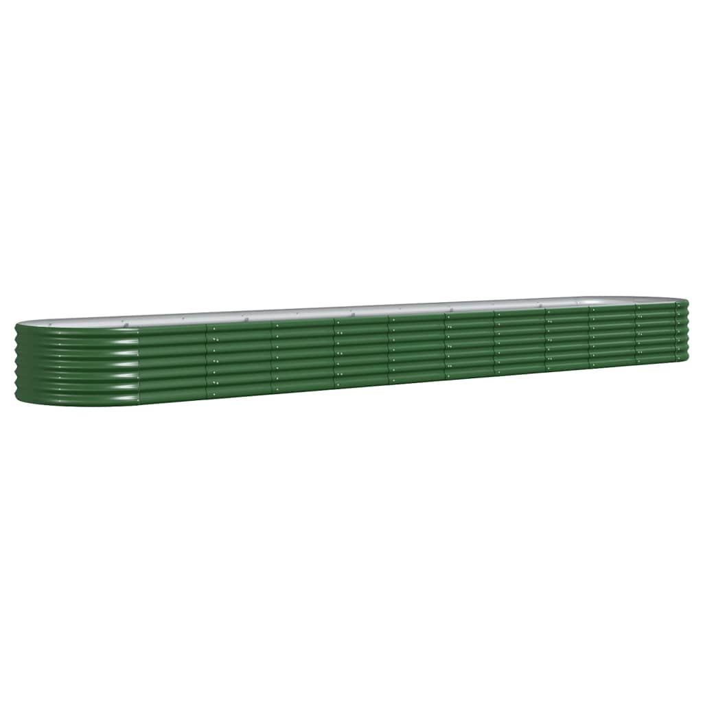 Vidaxx jardinière 440x80x36 cm acier thermolaqué vert