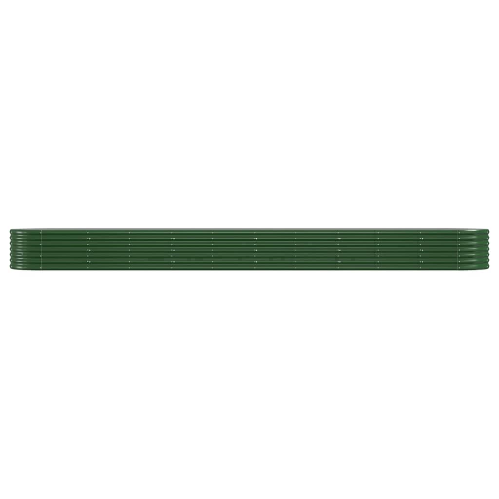 Vidaxx jardinière 440x80x36 cm acier thermolaqué vert