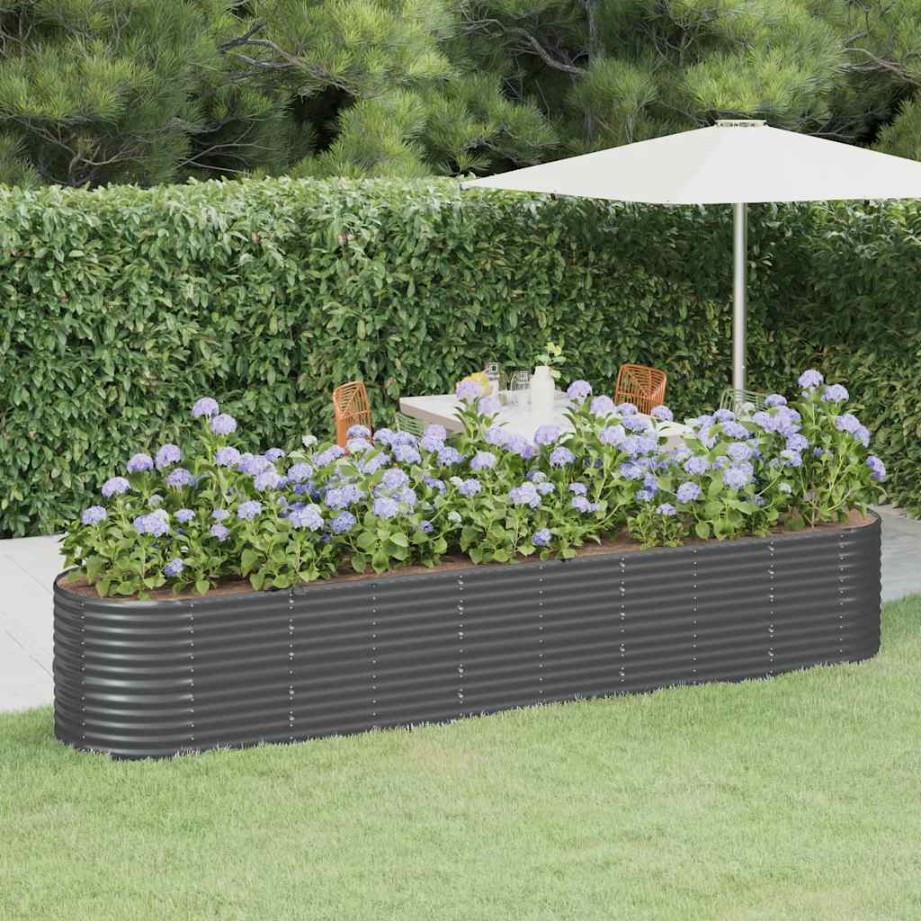 Jardinière Vidaxx 368x80x68 cm acier galvanisé anthracite