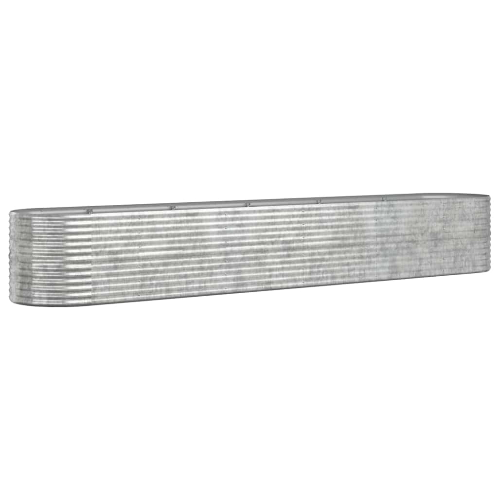 Boîte de planification Vidaxl 440x80x68 cm en poudre en acier en acier couleur