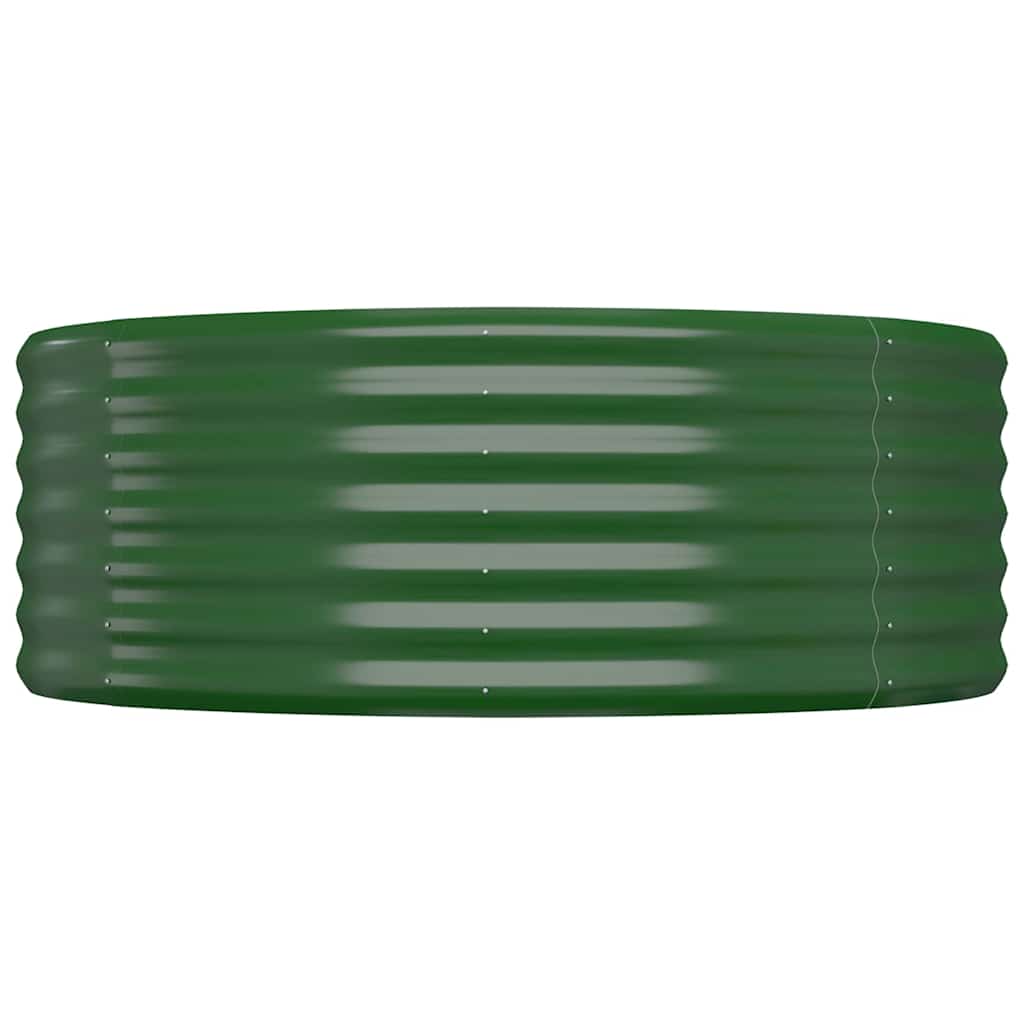 Boîte de planification Vidaxl 100x100x36 cm en acier galvanisé vert
