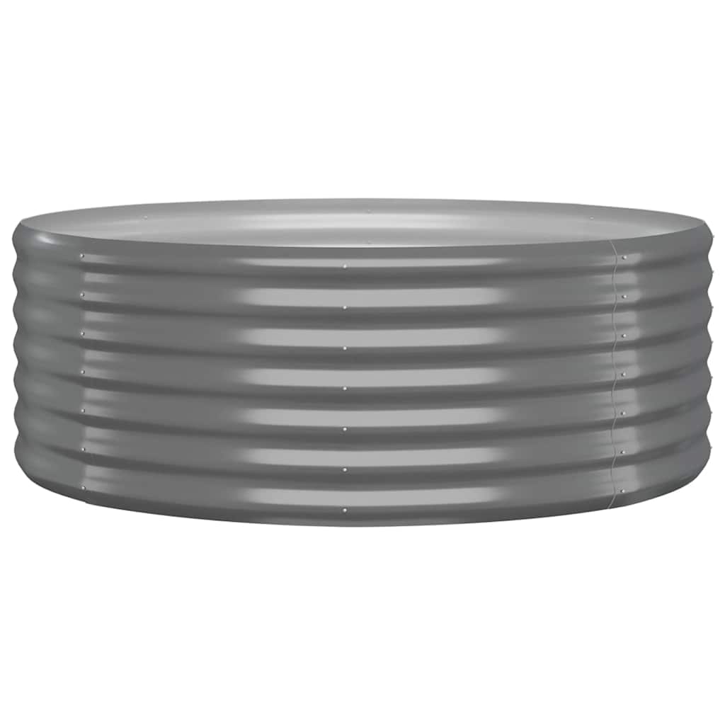 Boîte de planification Vidaxl 100x100x36 cm Gray en acier galvanisé