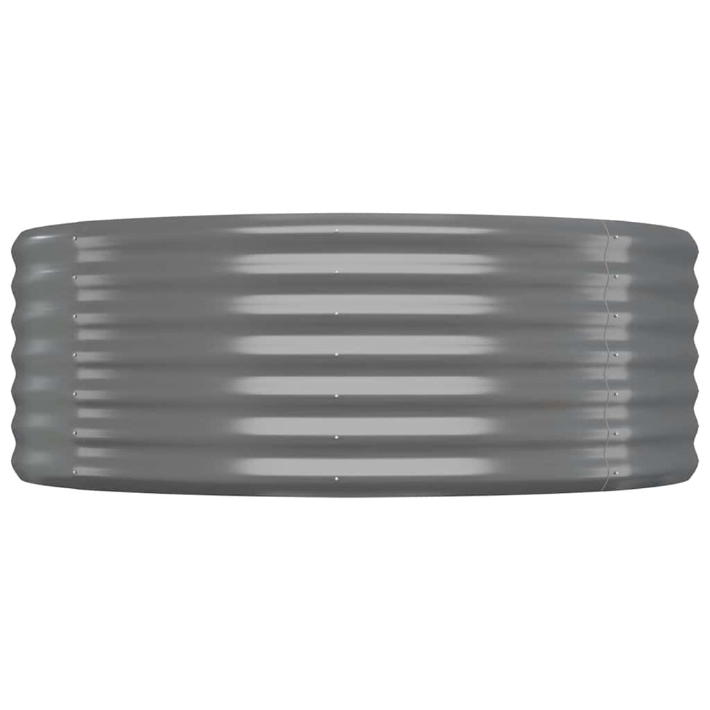 Boîte de planification Vidaxl 100x100x36 cm Gray en acier galvanisé