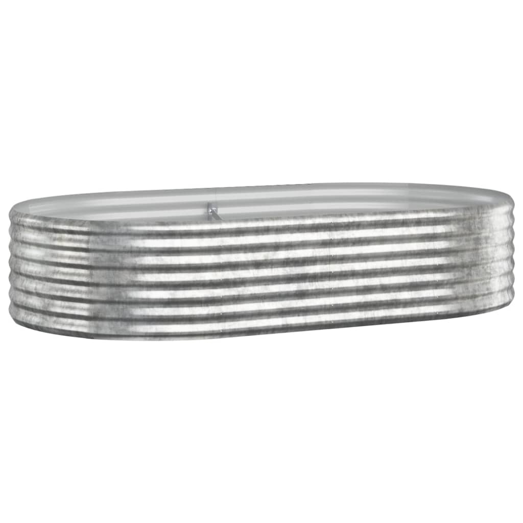 Jardinière Vidaxx 175x100x36 cm acier thermolaqué couleur argent