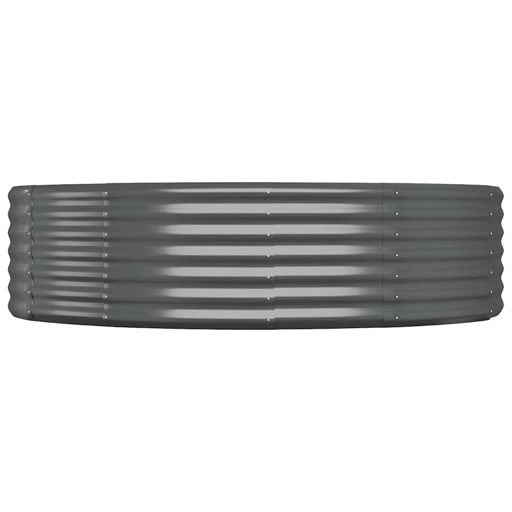 Vidaxl Planning Box 140x140x36 cm en poudre et en acier recouvert d'anthracite -colored