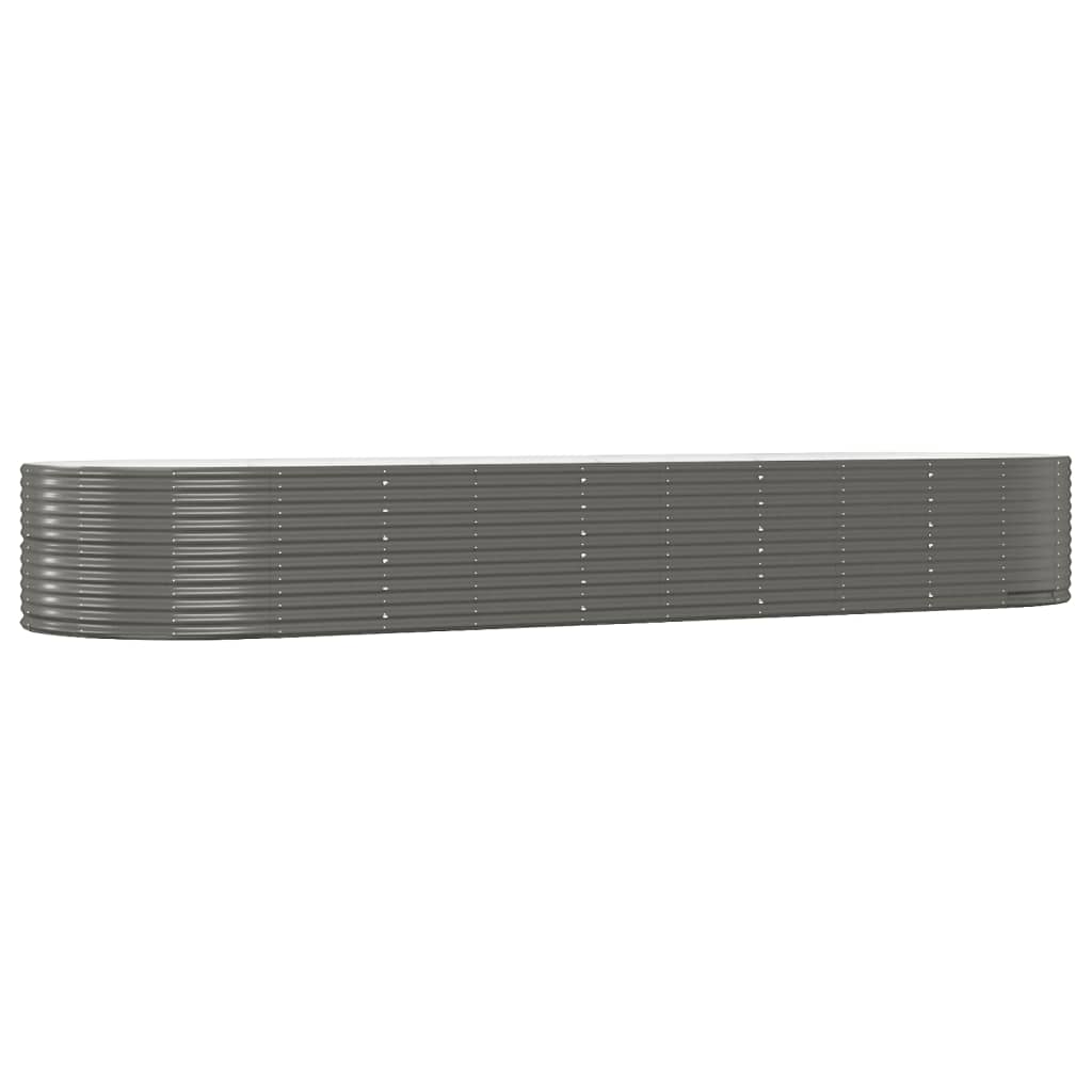Boîte de planification Vidaxl 447X140X68 CM-POWER-POADED Grey