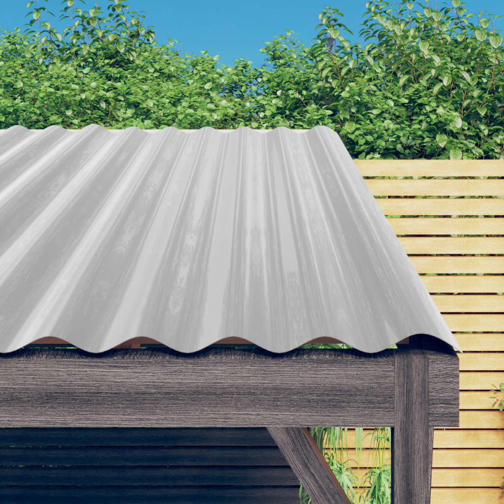 Panneaux de toit vidaxl 12 ST 100x36 cm en poudre en acier en acier couleur