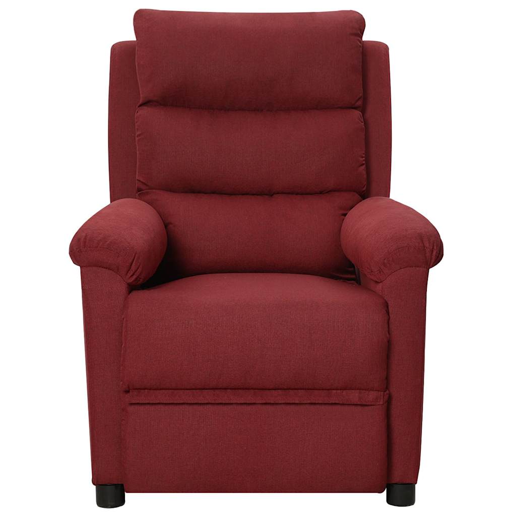 Vidaxl fauteuil verstelbaar stof wijnrood