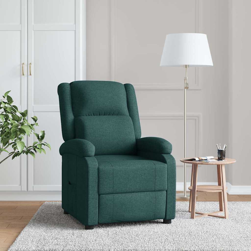 Vidaxl fauteuil verstelbaar stof donkergroen