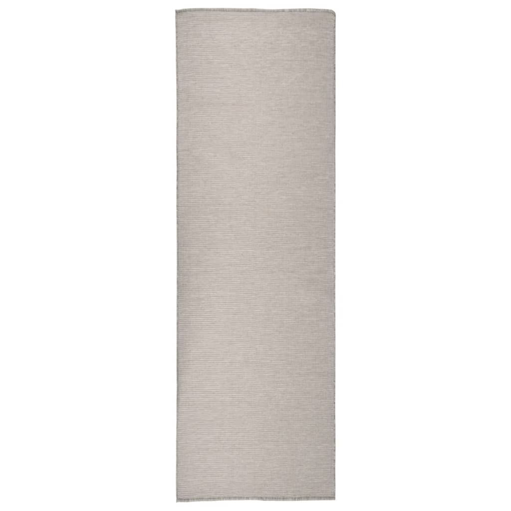 Vidaxx tapis d'extérieur tissé à plat 80x250 cm gris clair