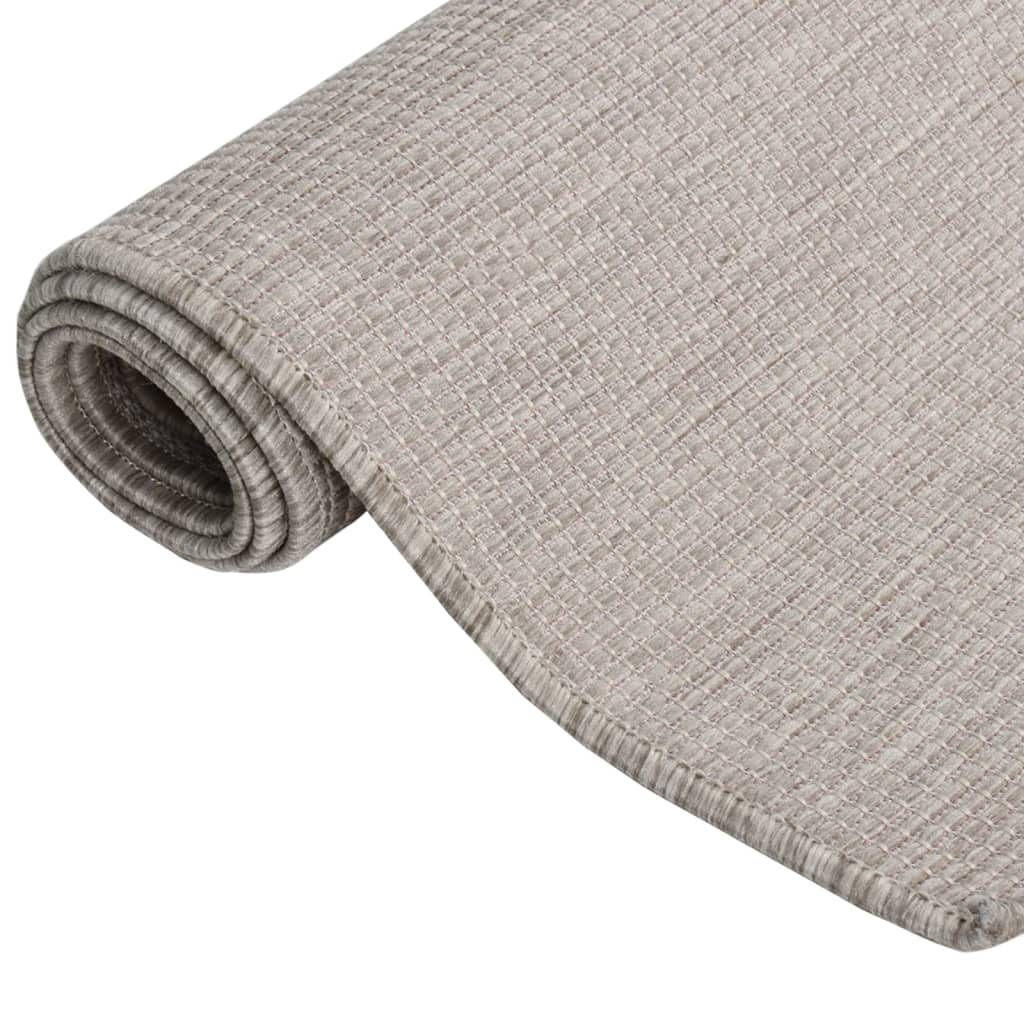 Vidaxx tapis d'extérieur tissé à plat 80x250 cm gris clair
