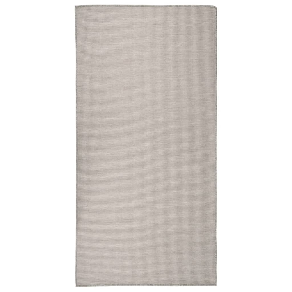 Vidaxx tapis d'extérieur tissé à plat 100x200 cm gris clair