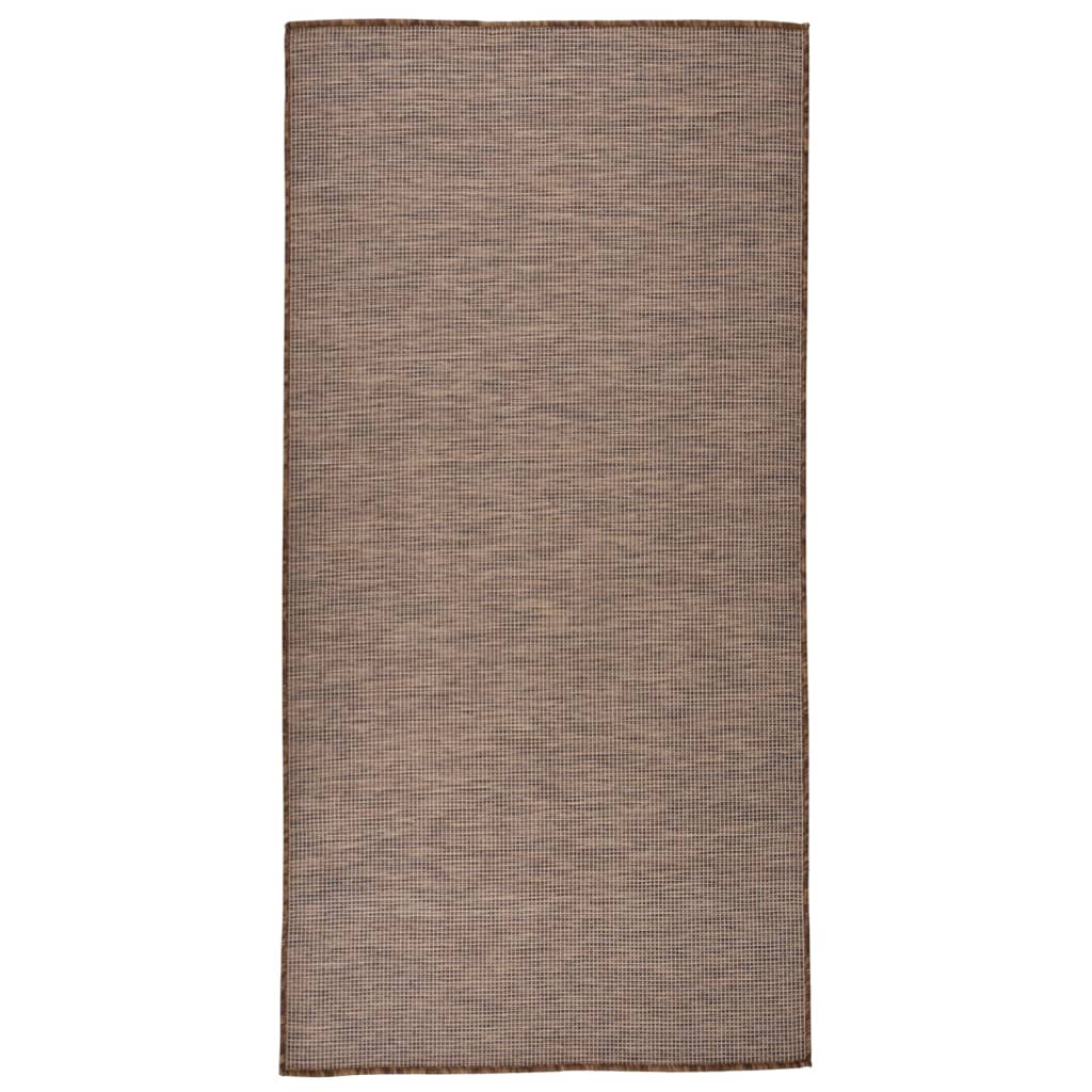 Vidaxx tapis d'extérieur tissé à plat 100x200 cm marron