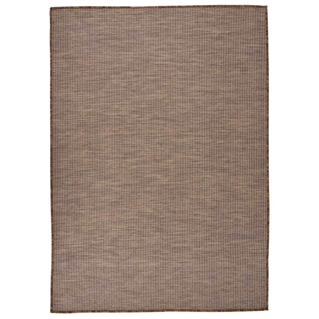 Vidaxx tapis d'extérieur tissé à plat 140x200 cm marron