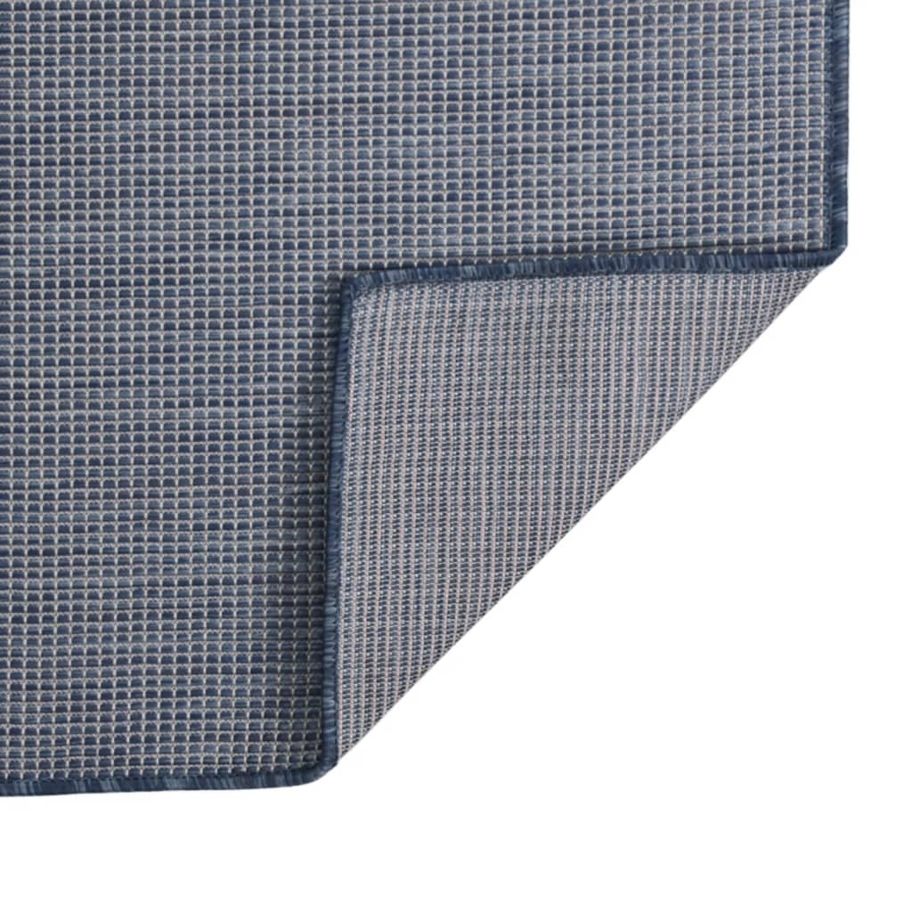 Vidaxl Extérieur tapis plat - 200x280 cm tissé bleu