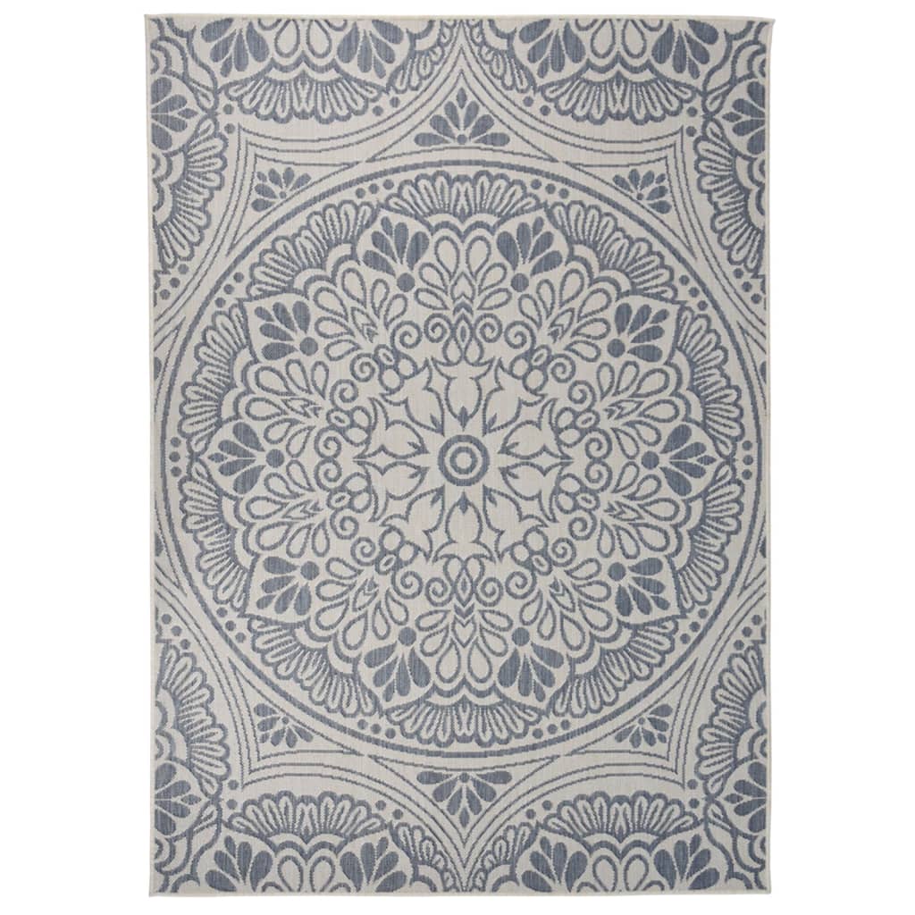 Vidaxx tapis d'extérieur à motif tissé à plat 140x200 cm bleu