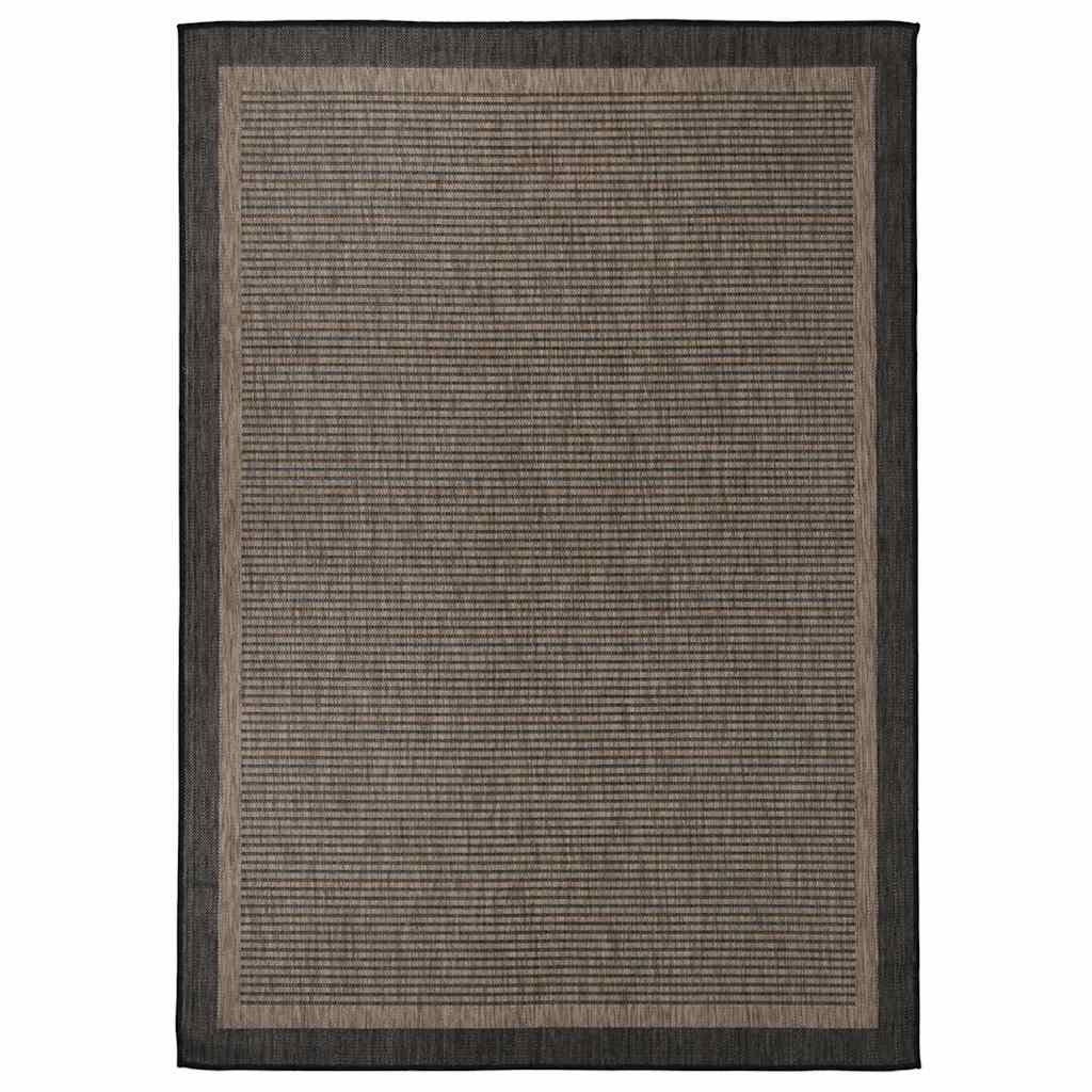 Vidaxx tapis d'extérieur tissé à plat 140x200 cm marron foncé