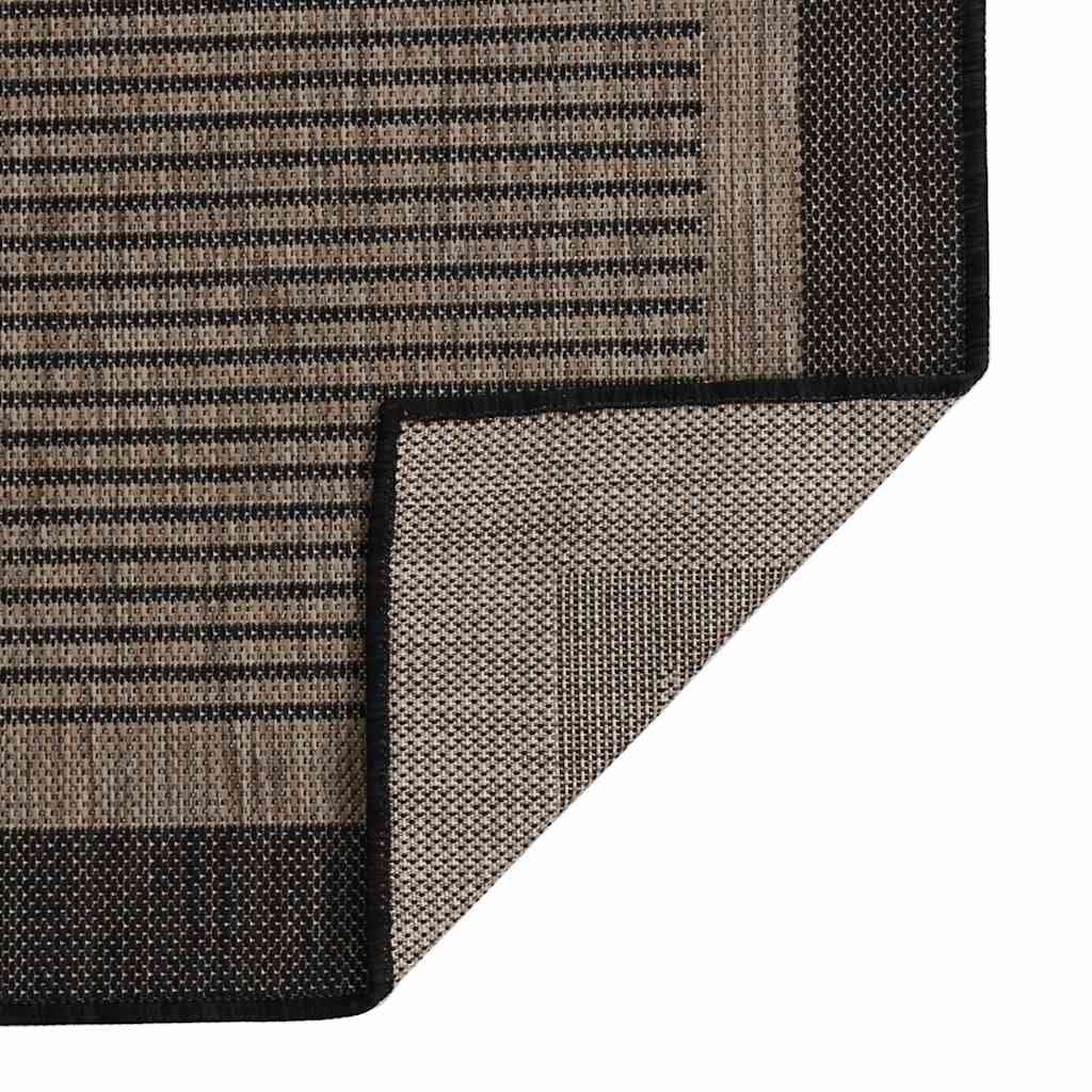 Vidaxx tapis d'extérieur tissé à plat 140x200 cm marron foncé