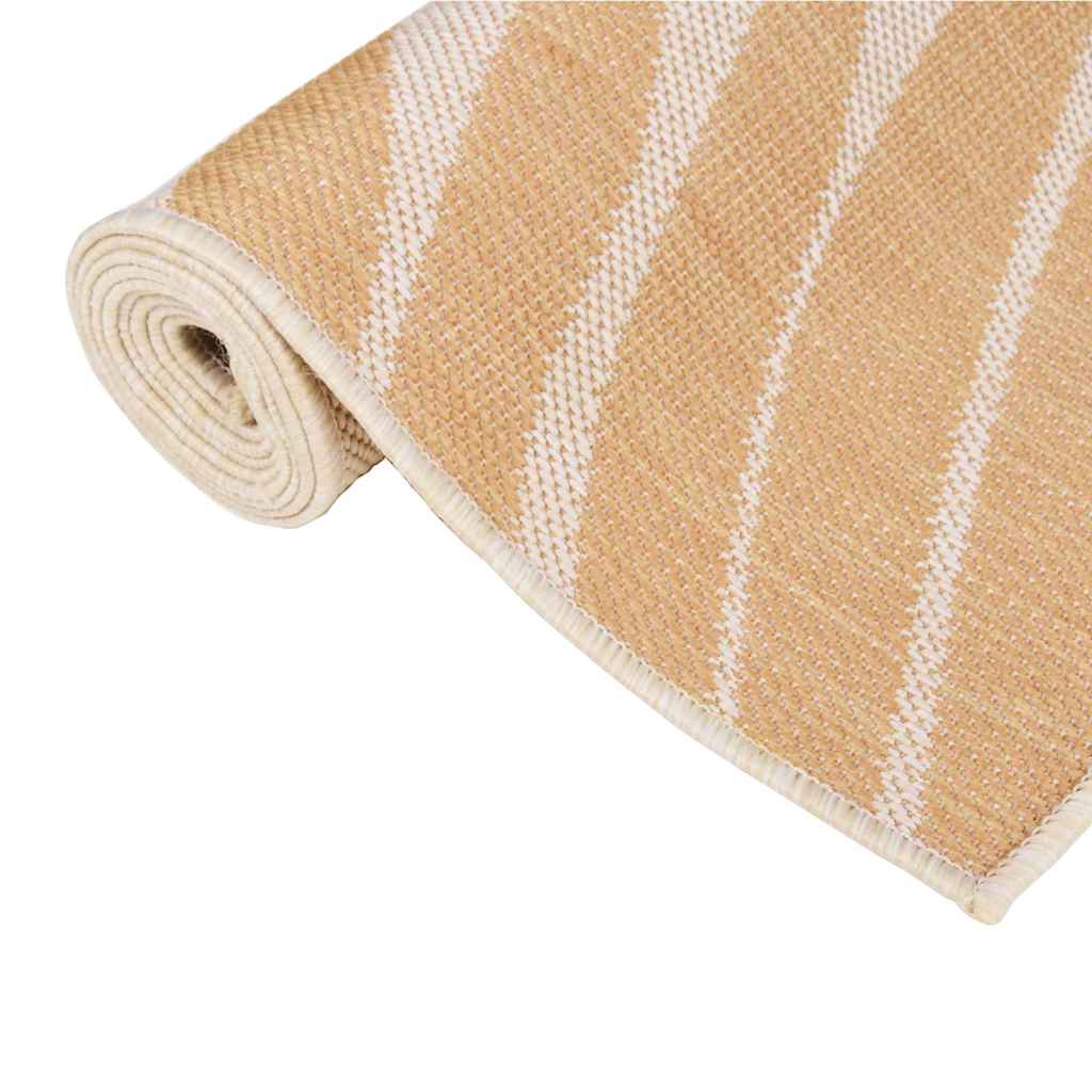 Vidaxl Tapis extérieur avec motif de feuille tissé plat 80x150 cm
