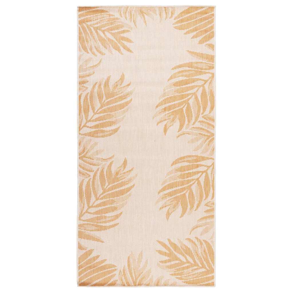 Vidaxl Tapis extérieur avec motif de feuille tissé plat 100x200 cm