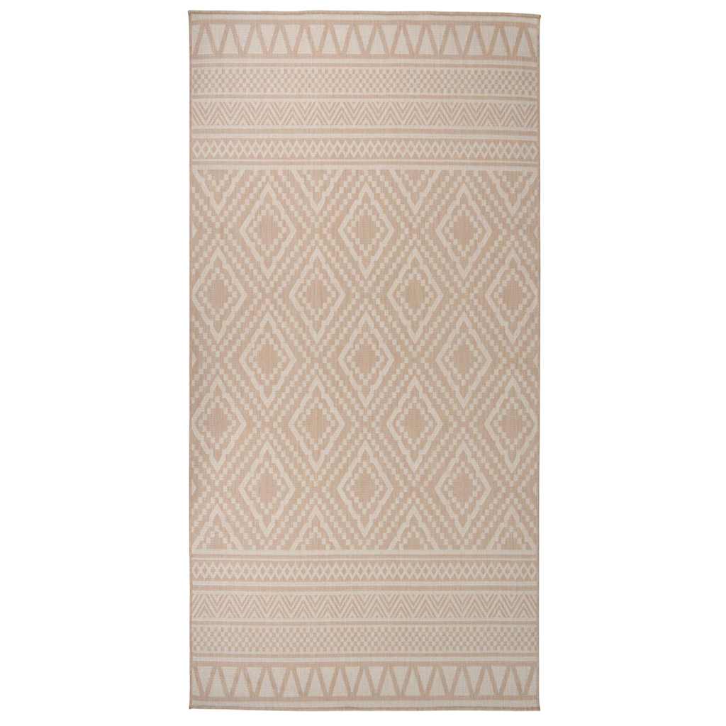 Vidaxx tapis d'extérieur à motif tissé à plat 100x200 cm marron