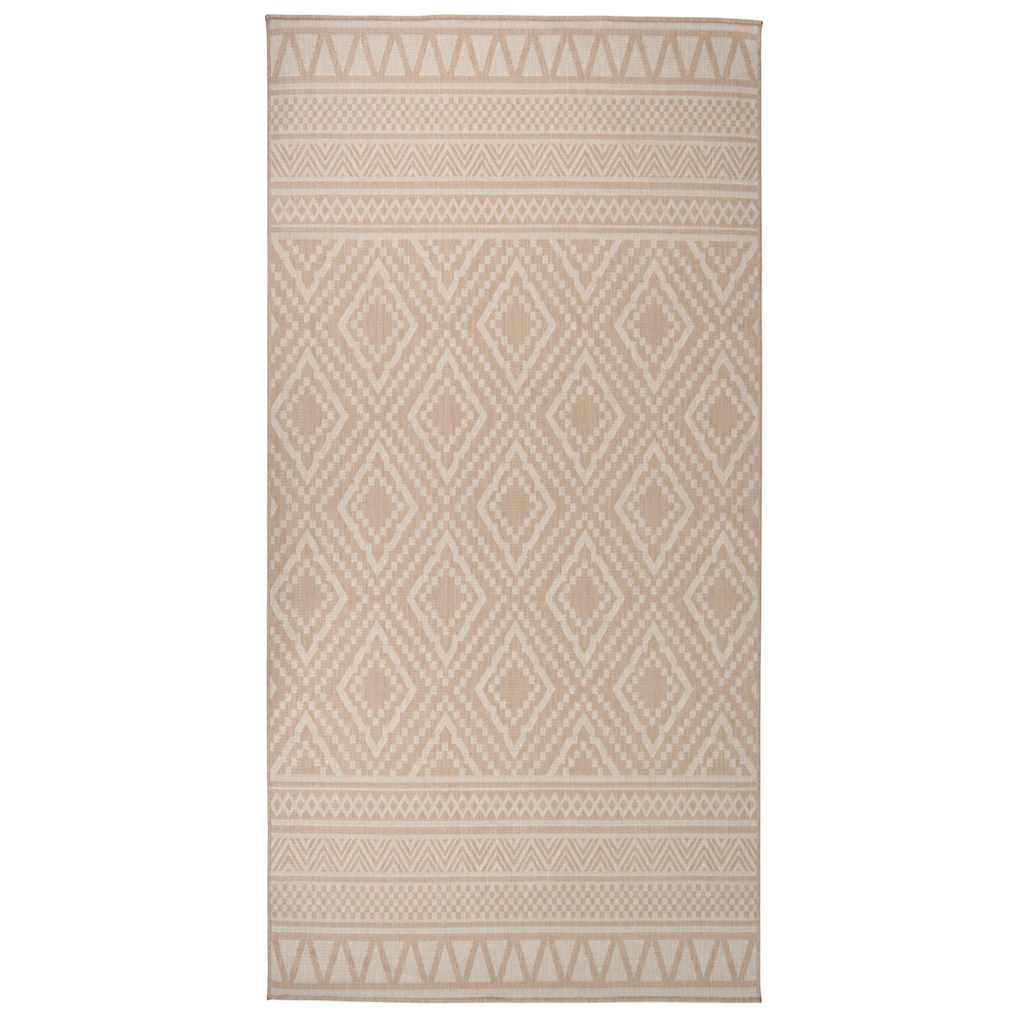 Vidaxx tapis d'extérieur à motif tissé à plat 100x200 cm marron