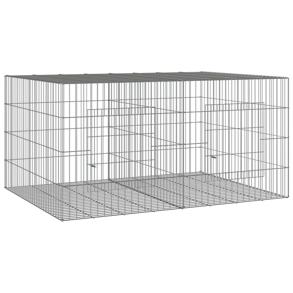 Cage de lapin vidaxl avec 2 panneaux 110x79x54 cm fer galvanisé