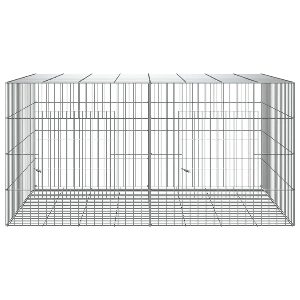 Cage de lapin vidaxl avec 2 panneaux 110x79x54 cm fer galvanisé