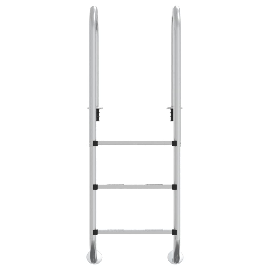 Échelle de piscine Vidaxl 54x38x158 cm 304 en acier inoxydable