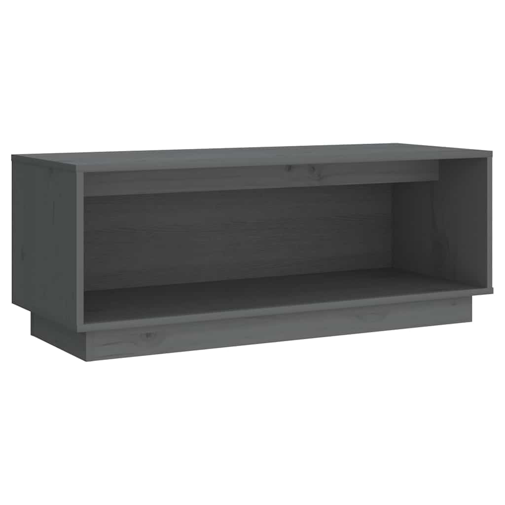 Vidaxl tv-meubel 90x35x35 cm massief grenenhout grijs