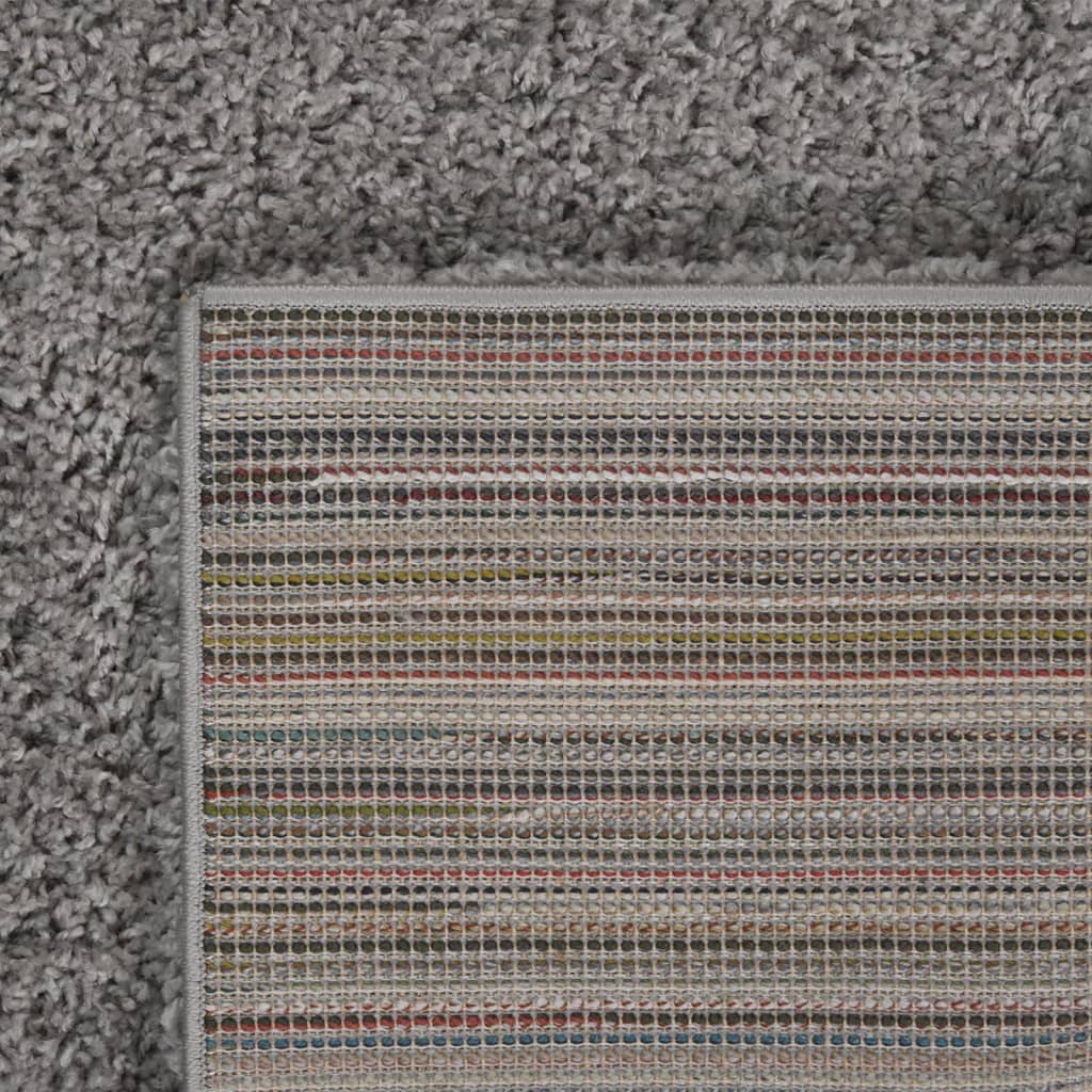 Tapis vidaxl tas haut shaggy 120x170 cm gris