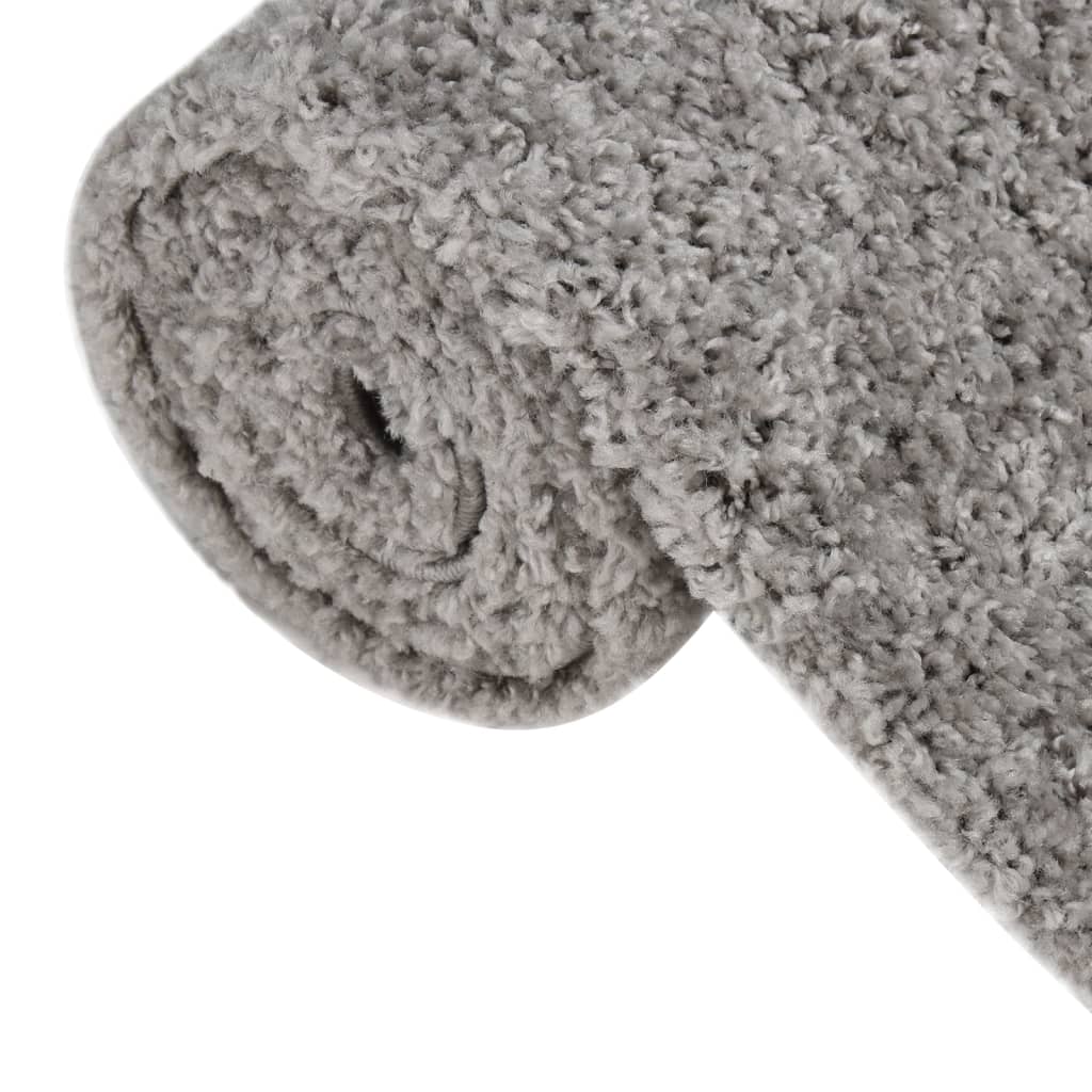 Tapis vidaxl tas haut hirsute 160x230 cm gris