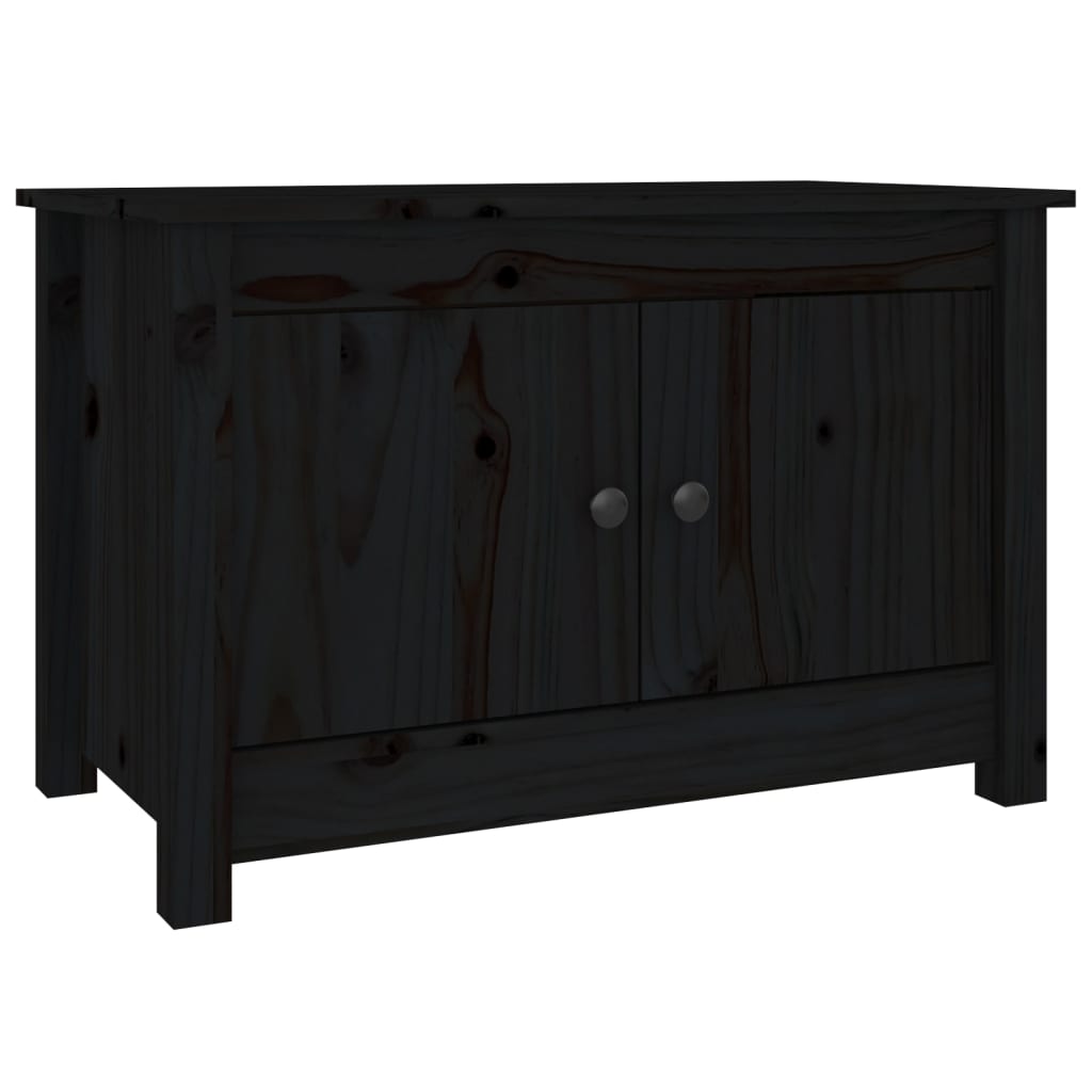 Armoire à chaussures Vidaxl 70x38x45,5 cm Pine solide noir
