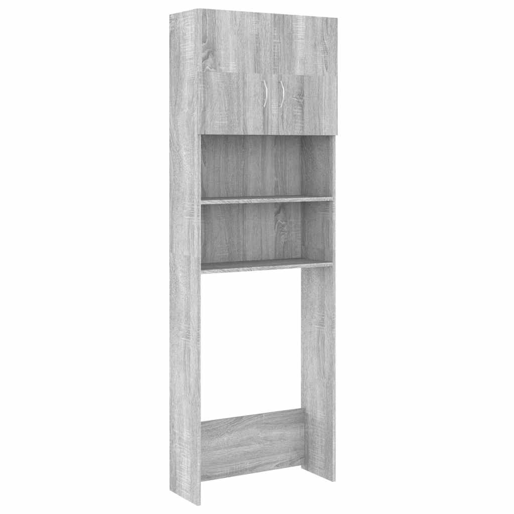Vidaxl Washing Machine Cabinet 64x25.5x190 cm Gray Sonoma Oak colored