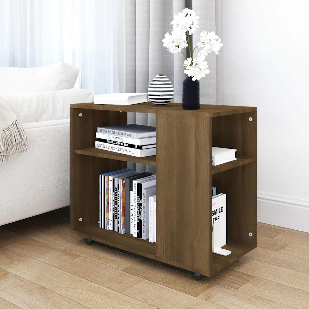 Vidaxl bijzettafel 70x35x55 cm bewerkt hout bruin eikenkleur