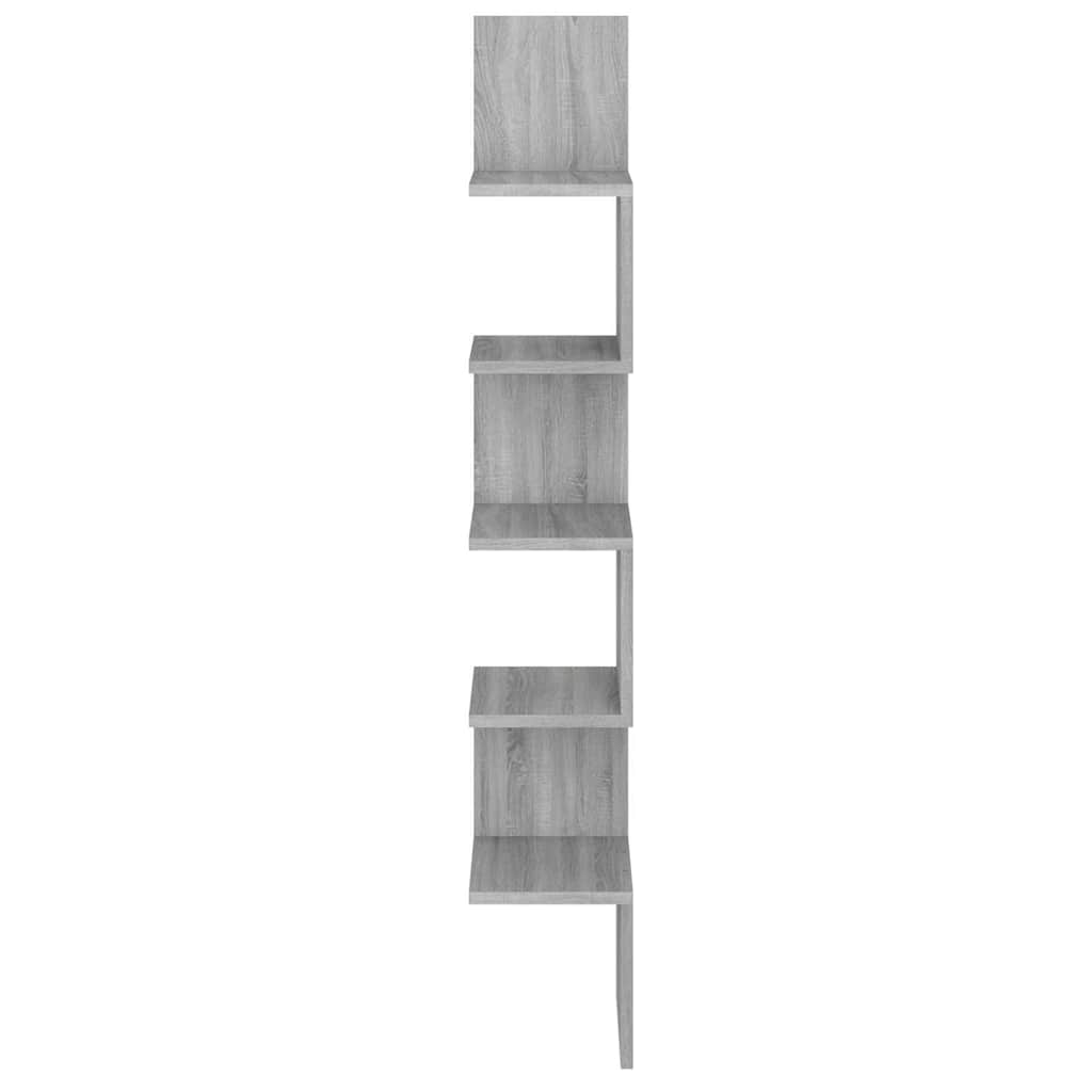 Vidaxl hoekwandschap 20x20x127,5 cm bewerkt hout grijs sonoma eiken