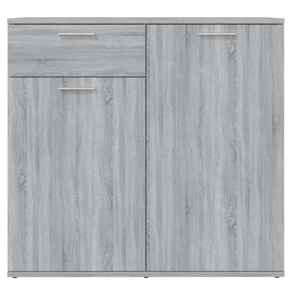 Vidaxl dressoir 80x36x75 cm bewerkt hout grijs sonoma eikenkleurig