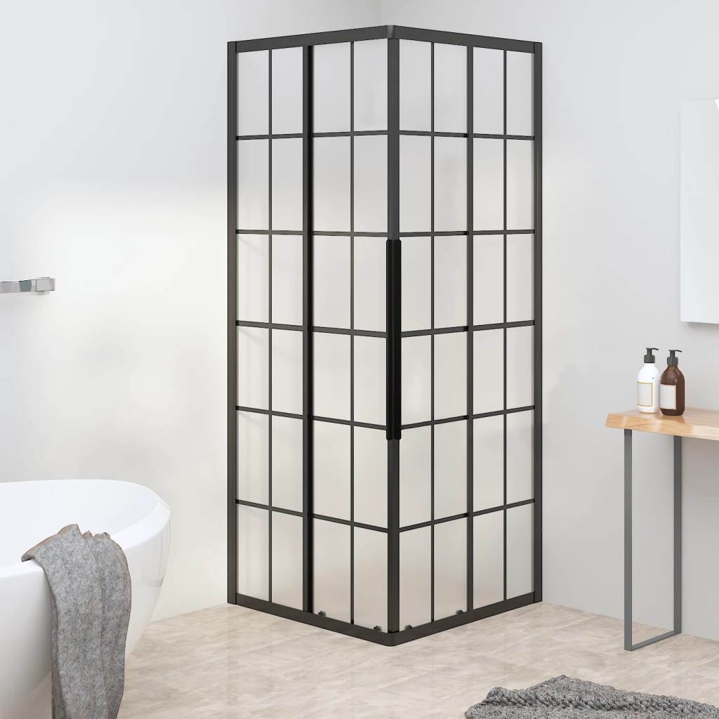 Vidaxl Shower Cabine 80x80x180 cm Matte ESG noir