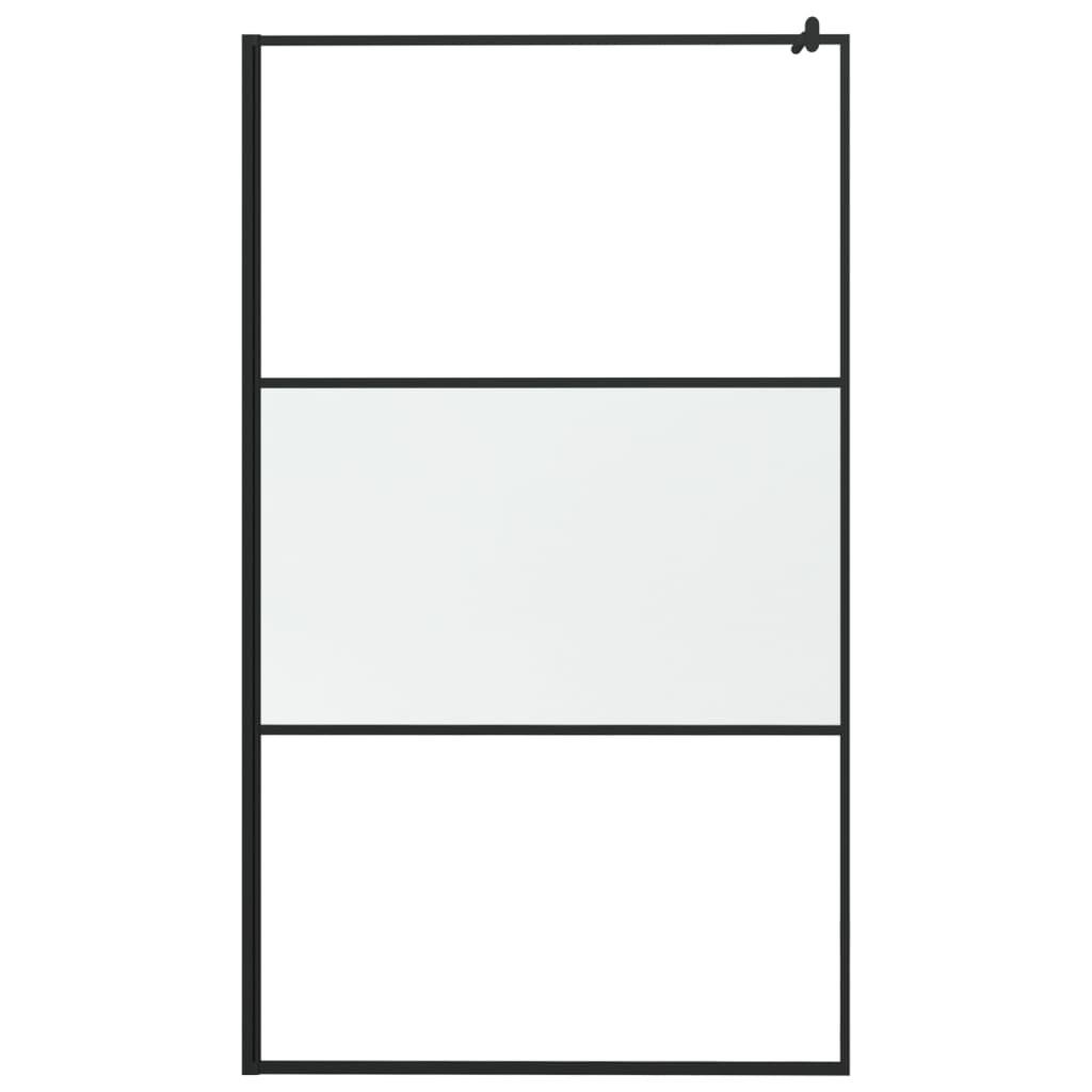 Vidaxl Walk-In Walk Murn 115x195 cm mat esg verre noir