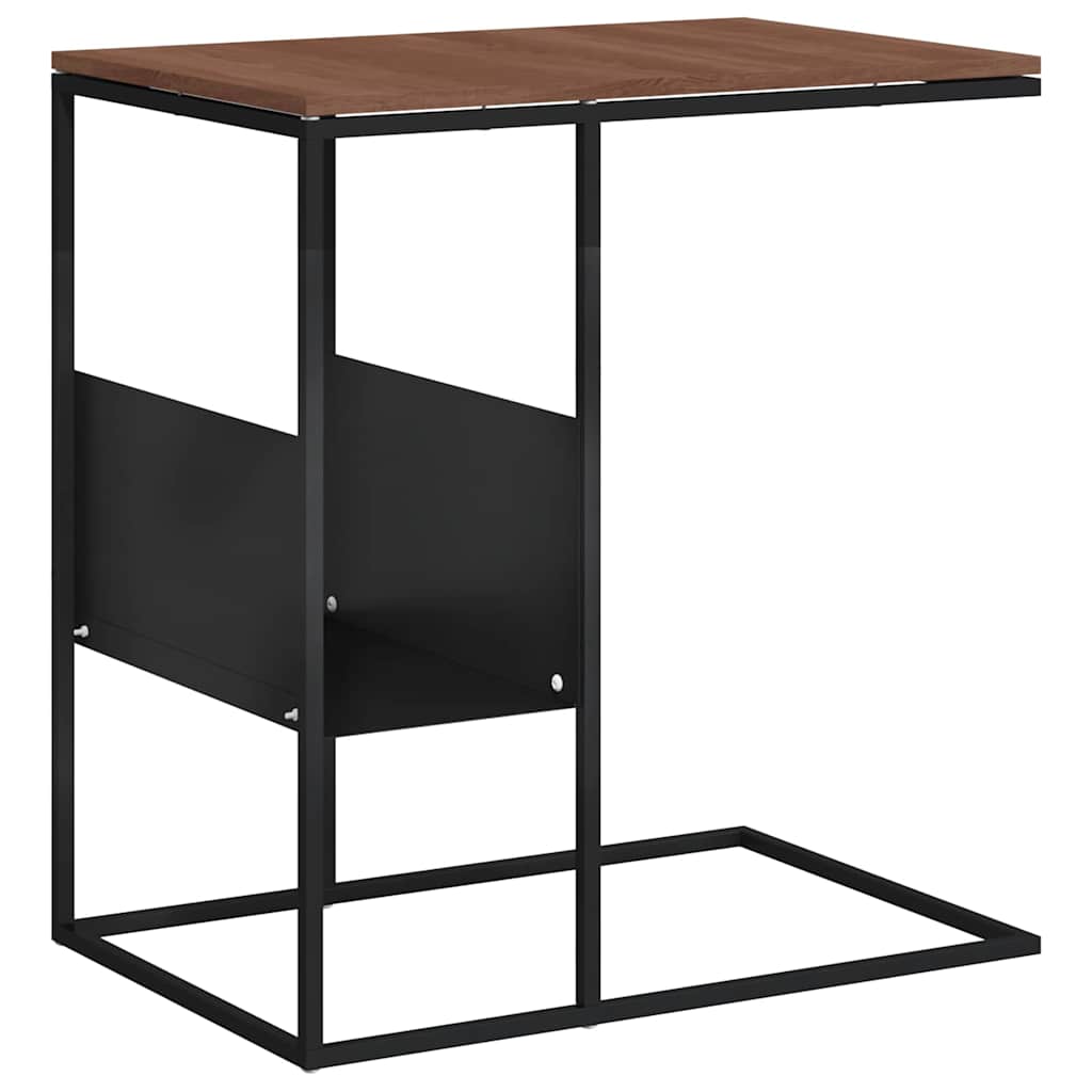 Vidaxl bijzettafel 55x36x59,5 cm bewerkt hout zwart
