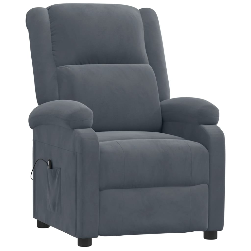Vidaxl fauteuil elektrisch verstelbaar stof donkergrijs