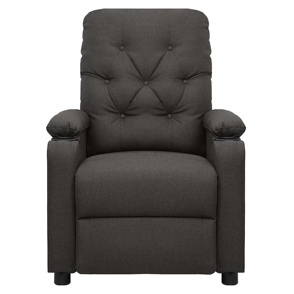 Vidaxl massagestoel elektrisch stof donkergrijs